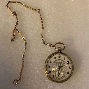 Gold filled 1920’s -30’s Illinois wind up pocket watch